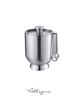Berlin Double Wall Stainless Steel Ice Bucket 1 L with Cover and Tong