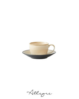 176 ml Coffee/ Tea Cup and 6 in. Saucer - Bloom Limestone