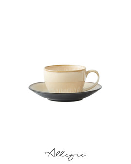 253 ml Coffee/ Tea Cup and 6.5 in. Saucer - Bloom Limestone