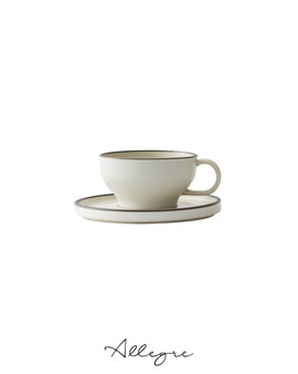 195 ml Coffee/ Tea Cup and 6 in. Saucer - MOD Dusted White