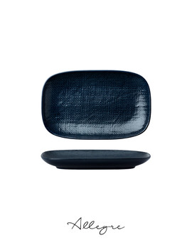 8.5in. L x 5.25in. W Rectangle Dessert/ Cake Plate - Knit Navy Blue