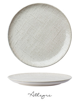 12.5 in. Show Plate/ Serving Plate for 6 to 8 Persons - Knit Warm Beige