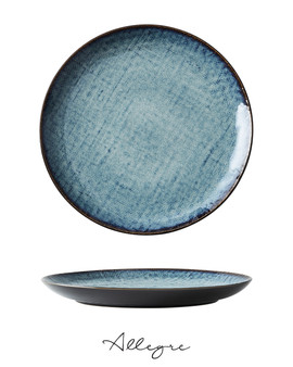 11.25 in. Dinner Plate/ Serving Plate for 2 to 3 Persons - Knit Denim