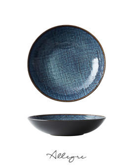 9 in. Serving Bowl for 3 to 4 Persons 706 ml - Knit Denim