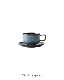 166 ml Coffee/ Tea Cup and 5.25 in. Saucer - Knit Denim
