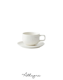 166 ml Coffee/ Tea Cup and 5.25 in. Saucer - Knit White