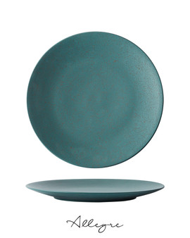 11 in. Dinner Plate/ Serving Plate for 2 to 3 Persons - Lava Rusty Teal