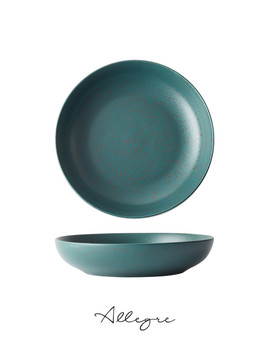 9 in. Shallow Serving Dish for 4 Persons 882 ml - Lava Rusty Teal