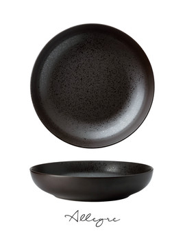 10.25 in. Shallow Serving Dish for 5 to 8 Persons 1.4 L - Lava Ash Brown