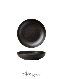 7 in. Shallow Serving Dish for 2 Persons/ Small Shallow Salad Plate 535 ml - Lava Ash Brown