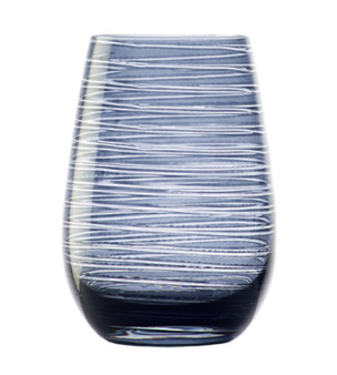 465 ml (16.5 oz) Smoky Blue Tumbler, Set of 6 - Twister