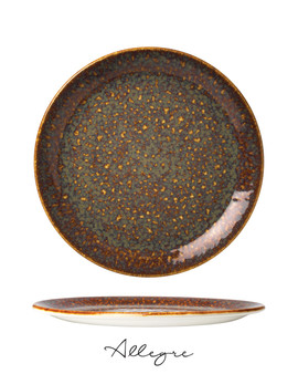 11.75 in. Show Plate/ Dinner Plate/ Serving Plate for 5 to 6 Persons - Vesuvius Amber
