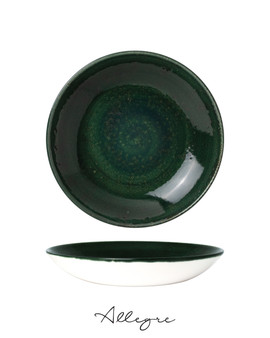 10 in. Shallow Serving Dish for 4 to 5 Persons 1.2 L - Vesuvius Burnt Emerald
