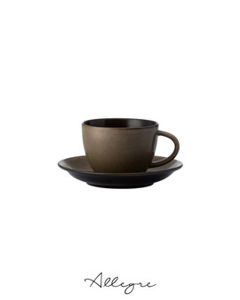 250 ml Coffee/ Cappuccino Cup and 6.25 in. Saucer - Rustic Chestnut