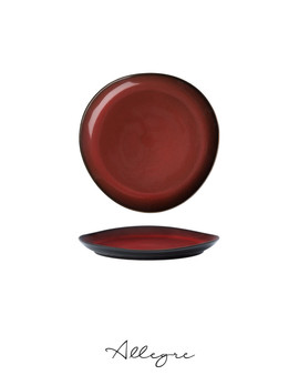 7 in. Abstract Bread Bun, Pastry, Cocktail Plate - Rustic Crimson