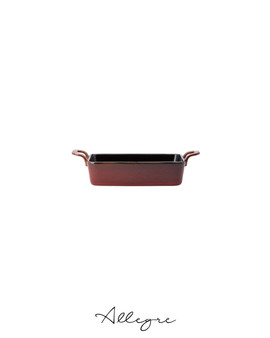 6.5 in. Small Rectangular Bake & Serve Dish 209 ml - Rustic Crimson