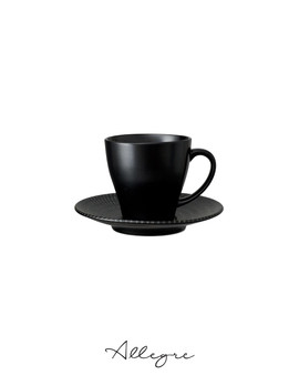 217 ml Coffee/ Tea Cup and 6 in. Saucer - Urban Black