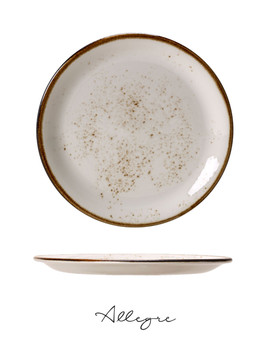 11 in. Dinner Plate/ Serving plate for 3 to 4 Persons - Speckled White