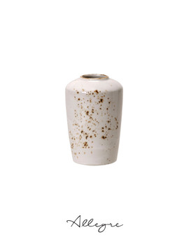 Flower Vase - Speckled White