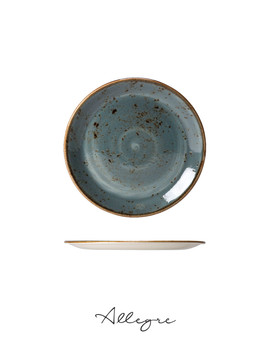 8 in. Dessert/ Cake Plate - Speckled Blue