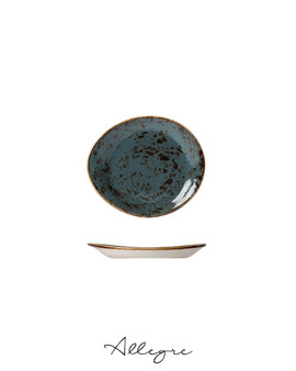6 in. Abstract Bread Bun, Pastry, Cocktail Plate - Speckled Blue