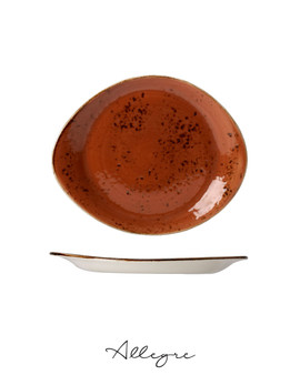 10 in. Abstract Salad, Dessert, Cake Plate - Speckled Terra