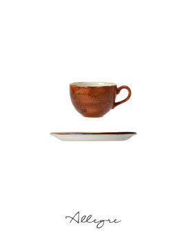 85 ml Espresso Cup and 4.63 in. Saucer - Speckled Terra