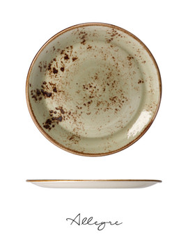 11 in. Dinner Plate/ Serving Plate for 3 to 4 Persons - Speckled Green