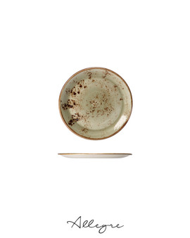 6 in. Bread Bun, Pastry, Cocktail Plate - Speckled Green