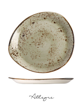 12 in. Abstract Dinner Plate/ Serving Plate for 3 to 4 Persons - Speckled Green