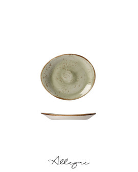 6 in. Abstract Bread Bun, Pastry, Cocktail Plate - Speckled Green