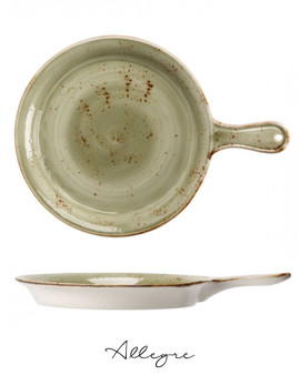 10 in. Bake & Serve Dish with Handle for 3 to 4 Persons 960 ml - Speckled Green