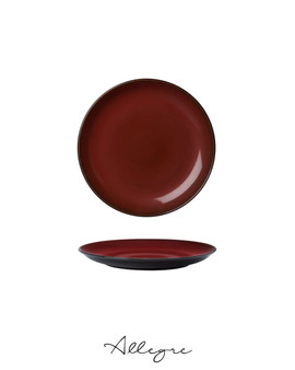 7 in. Dessert/ Cake Plate - Rustic Crimson