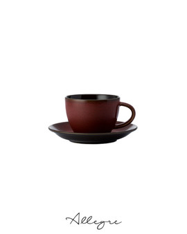 186 ml Coffee/ Tea Cup and 5.75 in. Saucer - Rustic Crimson