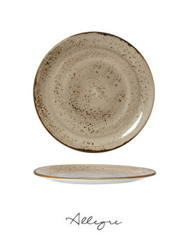 10 in. Dinner Plate/ Serving Plate for 2 to 3 Persons - Speckled Porcini