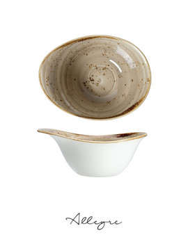 450 ml Ovalish Soup/ Rice Bowl for 1 Person 7 in. - Speckled Porcini