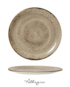 11.75 in. Show Plate/ Dinner Plate/ Serving Plate for 5 to 6 Persons - Speckled Porcini