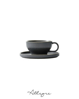 195 ml Coffee/ Tea Cup and 6 in. Saucer - MOD Roasted Sesame