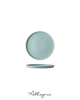 6 in. Bread Bun, Pastry, Cocktail Plate - MOD Frosted Blue