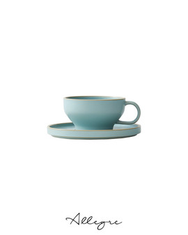 195 ml Coffee/ Tea Cup and 6 in. Saucer - MOD Frosted Blue