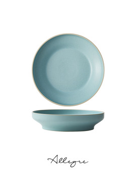 8 in. Raised Salad/ Pasta Plate 663 ml - MOD Frosted Blue