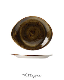 10 in. Abstract Salad, Dessert, Cake Plate - Speckled Brown
