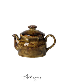 425 ml Tea Pot with Lid - Speckled Brown