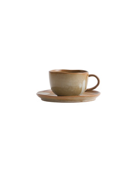 232 ml Coffee/ Cappuccino Cup and 6.25 in. Saucer - WoodFire Antique Pine