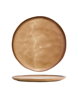 10.5 in. Dinner Plate/ Serving Plate for 3 to 4 Persons - WoodFire Dark Oak