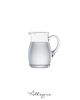 1 L. (34 oz) Crystal Pitcher with Ice Lip - Bistro