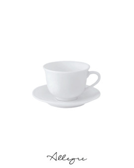 160 ml (5.4 oz) Orient Tea Cup and 5.7 in. Coupe Saucer - Chinawhite