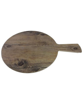 Wood-like Round Serving Board with Handle 15 in.