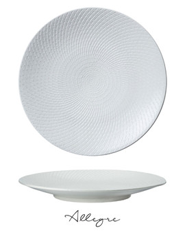 12.25 in. Show Plate/ Serving Plate for 6 to 8 Persons - Urban White