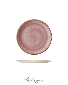 8 in. Dessert/ Cake Plate - Speckled Raspberry